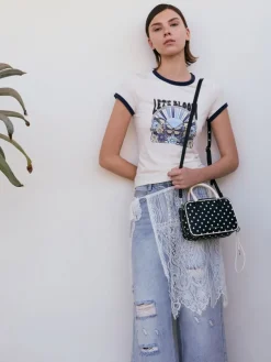 Sianna Polka-Dot Bowling Bag