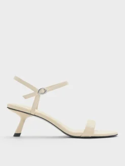 Slant-Heel Ankle-Strap Sandals