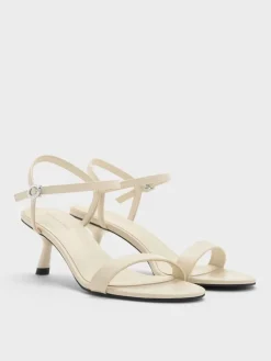 Slant-Heel Ankle-Strap Sandals