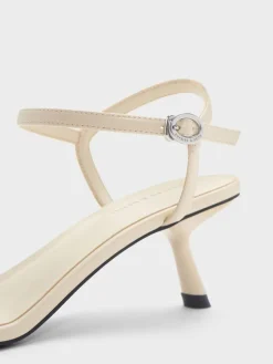 Slant-Heel Ankle-Strap Sandals