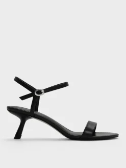 Slant-Heel Ankle-Strap Sandals