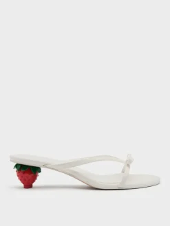 Sonali Bow Strawberry-Heel Mules