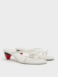 Sonali Bow Strawberry-Heel Mules