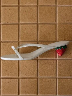 Sonali Bow Strawberry-Heel Mules