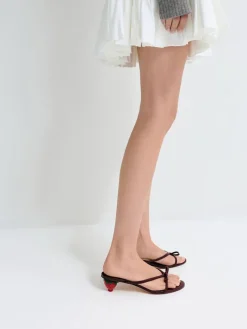 Sonali Bow Strawberry-Heel Mules