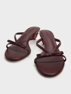 Sonali Bow Strawberry-Heel Mules