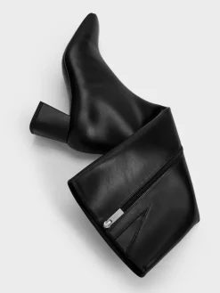 Square-Toe Knee-High Boots