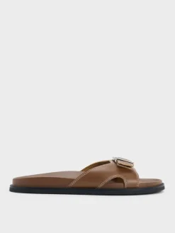 Stitch-Trim Buckled Slides