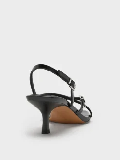 Strappy Thong Kitten Heels