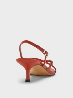 Strappy Thong Kitten Heels