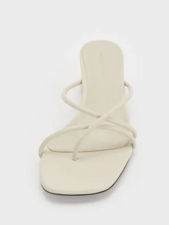 Strappy Toe-Ring Block-Heel Sandals