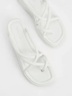 Strappy Tubular Wedge Sandals