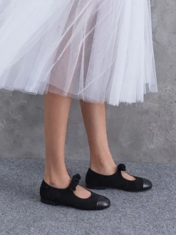Suede & Leather Mary Janes