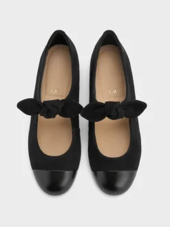 Suede & Leather Mary Janes