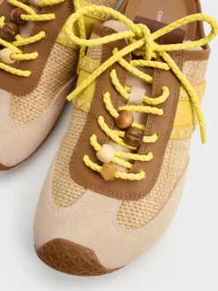 Suede Woven Slip-On Sneakers