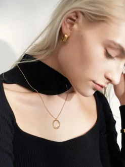 Swarovski&reg; Crystal Studded Hoop Earrings