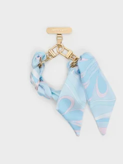 Swirl-Scarf Chain Bag Strap