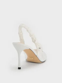 Tayari Embroidered-Mesh Slingback Pumps