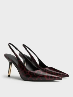 Taylen Leopard-Print Slingback Pumps