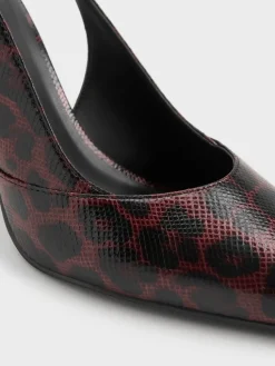 Taylen Leopard-Print Slingback Pumps