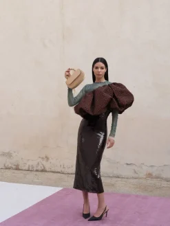 Teardrop-Crystal Pointed Slingback Pumps