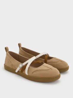 Tiggy Faux Suede Two-Tone Ballet Sneakers