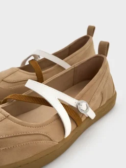 Tiggy Faux Suede Two-Tone Ballet Sneakers