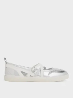 Tiggy Metallic Mesh Two-Tone Ballet Sneakers