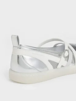 Tiggy Metallic Mesh Two-Tone Ballet Sneakers