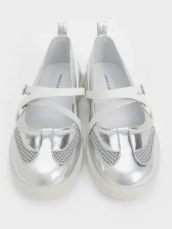 Tiggy Metallic Mesh Two-Tone Ballet Sneakers