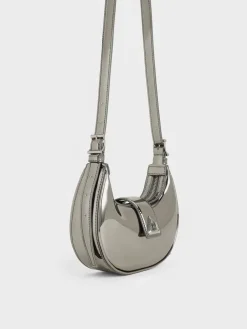 Trice Metallic Belted Shoulder Bag