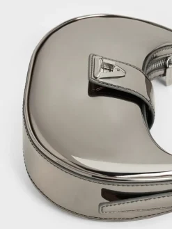 Trice Metallic Belted Shoulder Bag