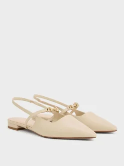 Trifina Pointed Slingback Flats