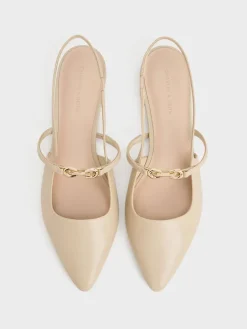 Trifina Pointed Slingback Flats