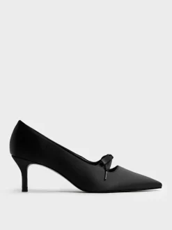 Venetia Satin Bow Pointed Pumps