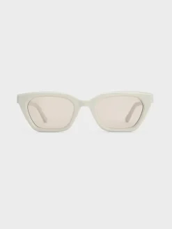 Vesta Angular Cat-Eye Sunglasses