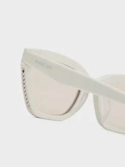 Vesta Angular Cat-Eye Sunglasses
