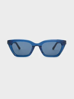 Vesta Angular Cat-Eye Sunglasses