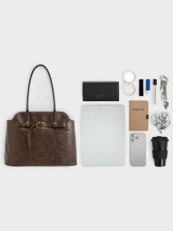 Victoria Belted Tote Bag