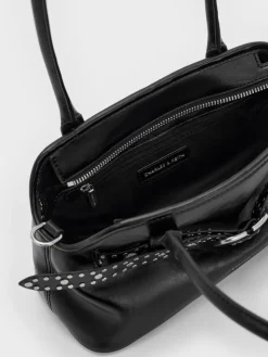 Victoria Studded Belted Shoulder Bag