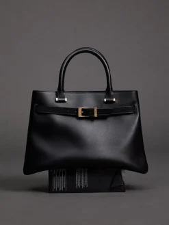 Voyager Leather Belted Tote Bag