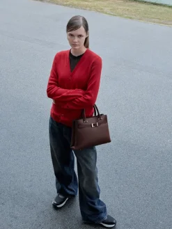 Voyager Leather Belted Tote Bag
