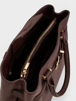 Voyager Leather Belted Tote Bag