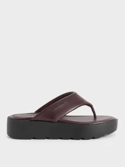 V-Strap Flatform Thong Sandals
