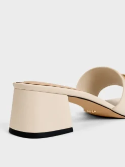 Whitney Leather Heeled Mules