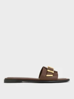Whitney Leather Slide Sandals