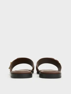 Whitney Leather Slide Sandals