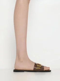 Whitney Leather Slide Sandals