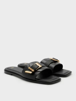 Whitney Leather Slide Sandals