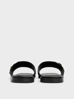 Whitney Leather Slide Sandals